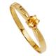 Goldring JOBO "Ring mit Citrin" Fingerringe Gr. 60, Gelbgold 585, gelb (gelbgold 585) Damen Fingerringe