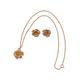 Schmuckset FIRETTI "Multipack Schmuck Geschenk Halskette Ohrring Rosen" Schmuck-Sets gelb (gelbgoldfarben) Damen Brautschmuck