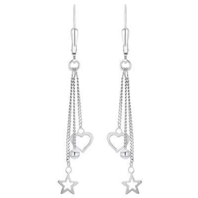 Paar Ohrhänger AMOR "2017154", silber (silberfarben), Ohrringe, Damen, Silber 925 (Sterlingsilber) Image
