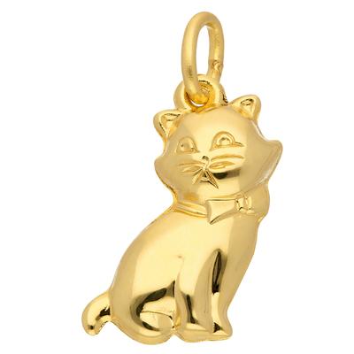 Ketten-Anhänger ADELIA´S "333 Gold Anhänger Katze", gold, Schmuckanhänger, Damen, Kinder, Gelbgold 333, Goldschmuck für 