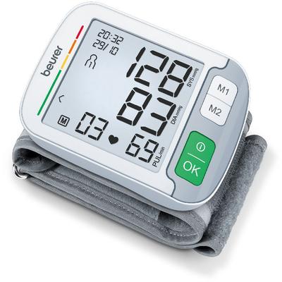 Handgelenk-Blutdruckmessgerät BEURER "BC 51" Blutdruckmessgeräte grau (weiß, grau) Handgelenk-Blutdruckmessgerät