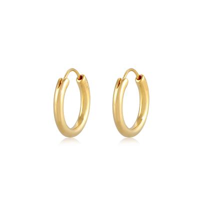 Paar Creolen ELLI PREMIUM "Creole Klassik 585 Gelbgold", gold, Ohrringe, Damen, OneSize, ohne Stein, Gelbgold 585 Image