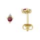 Paar Ohrstecker FIRETTI "Schmuck Geschenk Gold 333 Ohrschmuck Farbstein Edelstein Rubin" Ohrringe Gr. 0,02 ct P2 = erkennbare Einschlüsse, Gelbgold 333-Diamanten, goldfarben (gelbgoldfarben, rot, rot) Damen Ohrstecker