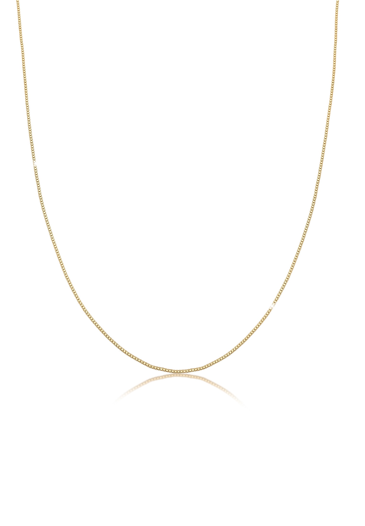 Kette ohne Anhänger ELLI "Venezianerkette Basic 925 Sterling Silber" Gr. 45, gold, Halsketten, 45, ohne Stein, Silber 925 (Sterlingsilber), L: 45 Image