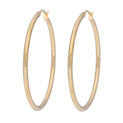 Paar Creolen FIRETTI "Schmuck Geschenk Gold 375 Ohrschmuck Creole" Gr. 35, gold (gelbgoldfarben), Ohrringe, Damen, 35, Gelbgold 375 Image