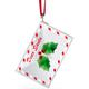 Dekofigur SWAROVSKI "Weihnachtsbaum Holiday Cheers Brief an Santa Ornament, 5630339" Dekofiguren Gr. B/H/T: 0,8 cm x 2,4 cm x 3,9 cm, bunt (rot, grün, weiß, kristallweiß) Weihnachtsengel Weihnachtsfiguren