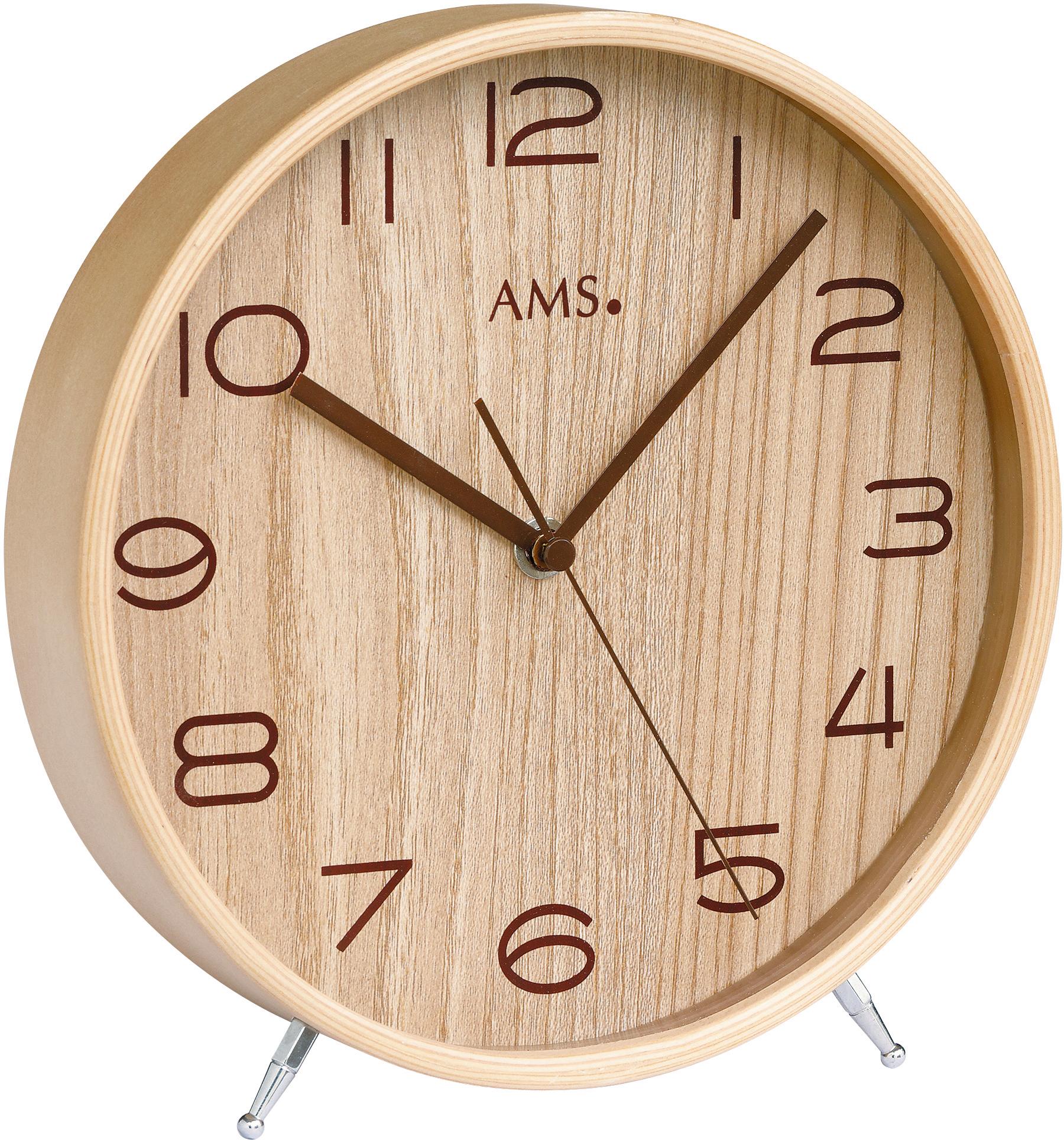Funktischuhr AMS "F5118", beige, Tischuhren, Wohnzimmer, Esszimmer Image