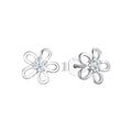 Paar Ohrstecker AMOR "Flowers, 2016912", bunt (silberfarben, weiß, kristallweiß), Ohrringe, Damen, Silber 925 (Sterlingsilber), mit Zirkonia (synth.)