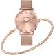 Quarzuhr JACQUES LEMANS "Nice Set, 1-2142C-SET" Armbanduhren rosegold (roségoldfarben) Damen Quarzuhren