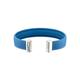 Armspange KANGAROOS "Schmuck Geschenk, LederArmkette verschiedene Farben" Armbänder Gr. Edelstahl-Leder, blau (edelstahlfarben, blau) Damen Armspange Armspangen