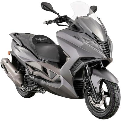 Motorroller ALPHA MOTORS "Sport Cruiser 22", grau (grau, schwarz), Motorroller & Mofas, 95 km/h, mit Lenkerschloss, B:81cm H:132cm L:218cm