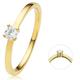 Diamantring ONE ELEMENT "0.2 ct Diamant Brillant Ring aus 585 Gelbgold" Fingerringe Gr. 60, Gelbgold 585-Diamanten, goldfarben (gold) Damen Diamantringe