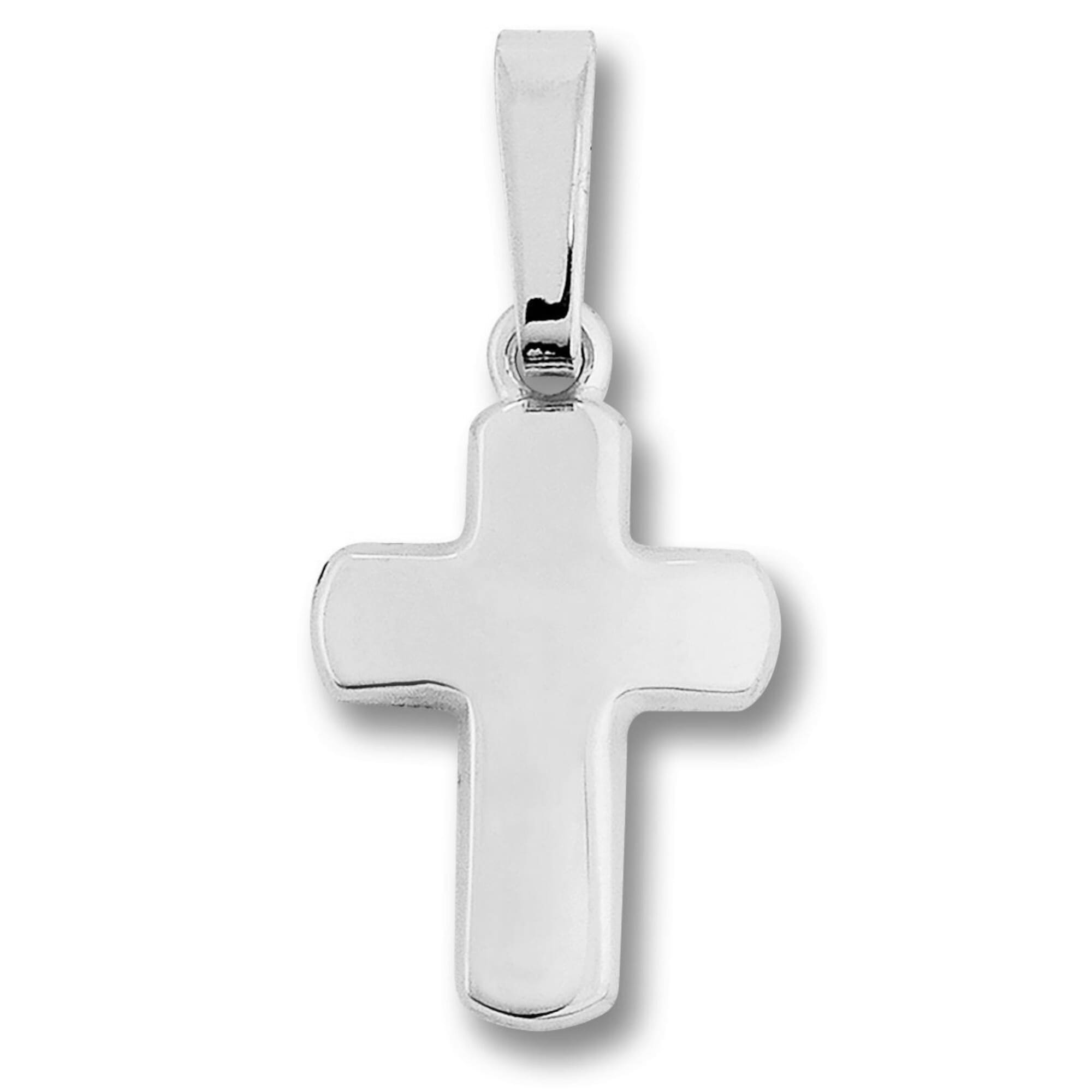 Kettenanhänger ONE ELEMENT "Kreuz Anhänger aus 333 Weißgold", silber, Schmuckanhänger, Damen, Gold Weißgold 333, Gold, Weißgold 333, Kettenanhänger, Damen Gold Schmuck