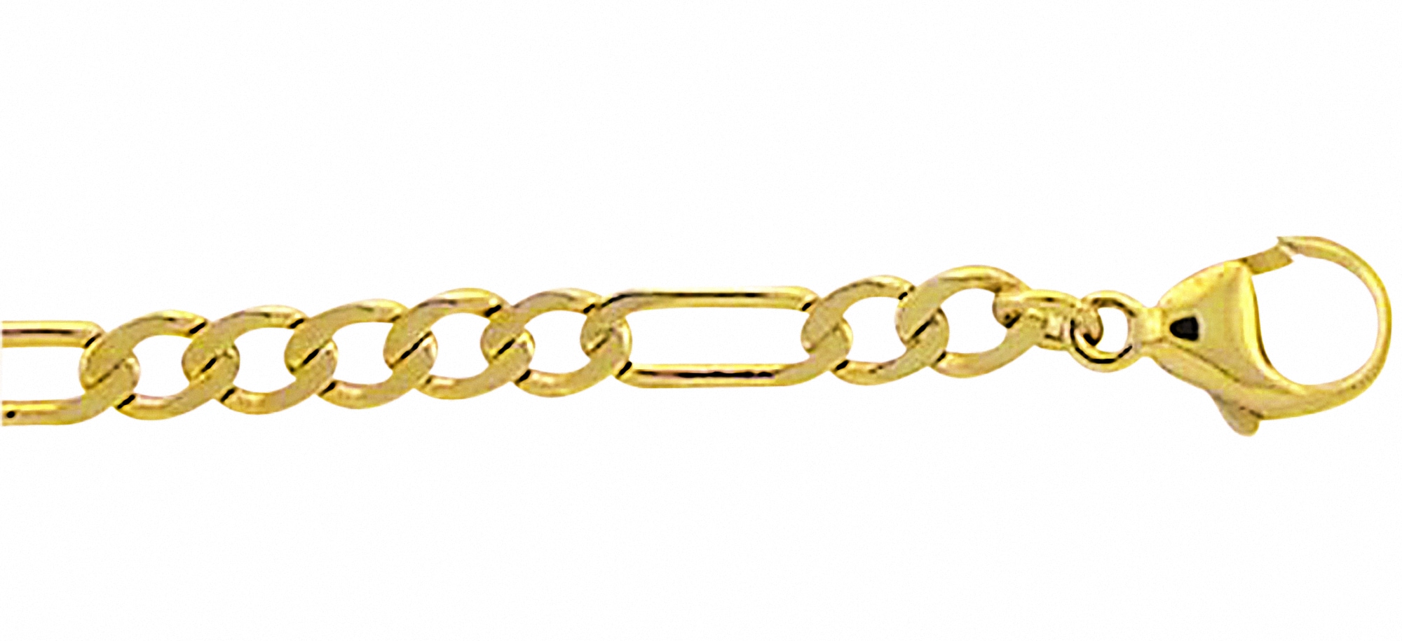 Goldarmband ADELIA´S "Damen Goldschmuck 333 Gold Figaro Armband 19 cm", gold, Armbänder, Damen, 19, Gold, Goldarmband, 19 cm 333 Gold Goldschmuck für Damen
