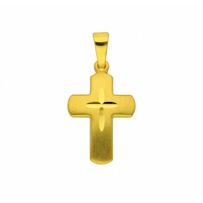 Kette mit Anhänger ADELIA´S "333 Gold Kreuz Anhänger", gold, Halsketten, Damen, Gelbgold 333, Schmuckset - Set mit Halsk