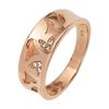 Diamantring JOBO Gr. 50, rosa (roségold 585), Fingerringe, Damen, 50, SI = kleine Einschlüsse, Roségold 585-Diamanten, Rosu00e9gold 585, Diamanten, 585 Roségold mit 6 Diamanten