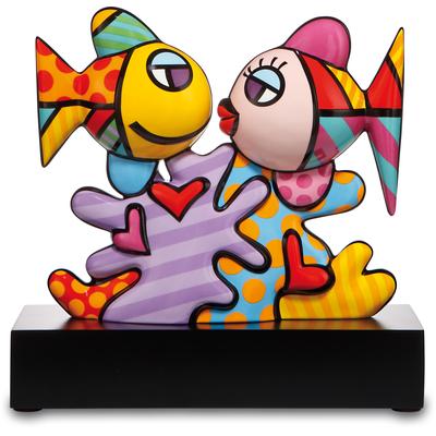 Sammelfigur GOEBEL "Figur Romero Britto - "Ocean Love", bunt, B:30cm H:31cm T:12cm, Porzellan, Dekofiguren Image