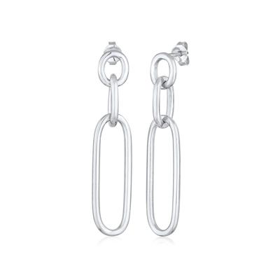 Paar Ohrstecker ELLI "Glieder Basic Hänger Blogger 925 Silber", silber, Ohrringe, Damen, OneSize, ohne Stein, Silber 925