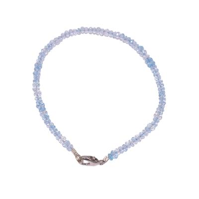 Armband FIRETTI "Schmuck Geschenk Silber 925 Armschmuck Armband Edelstein Topas" Gr. 19, bunt (silberfarben, blau, blau), Armbänder, Damen, 19, Silber 925 (Sterlingsilber), Made in Germany - mit Blautopas Image