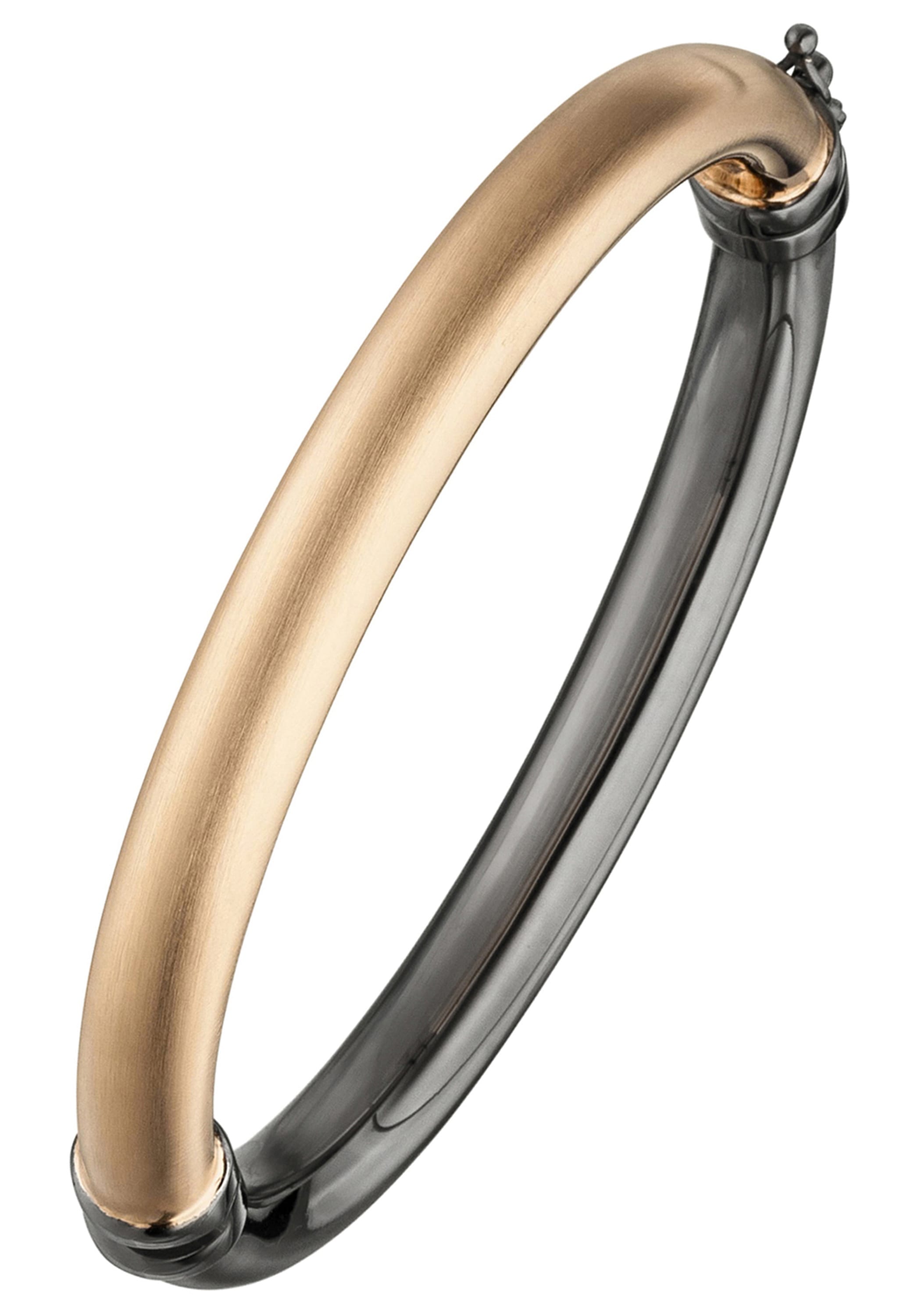 Armreif JOBO "oval", gold (goldfarben), Armbänder, Damen, Silber 925 (Sterlingsilber), Armreif, 925 Silber bicolor vergoldet Image