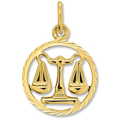 Sternzeichen-Anhänger ONE ELEMENT "Waage Sternzeichen Anhänger aus 333 Gelbgold", gold, Schmuckanhänger, Damen, Waage, G