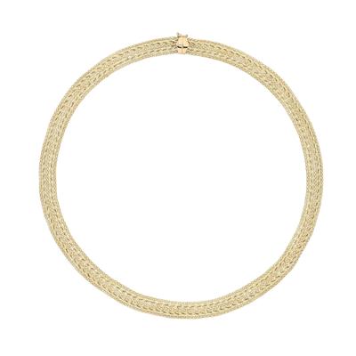 Collier VIVANCE "glamorous" Halsketten Gr. Gelbgold 375, gelb (gelbgold 375) Damen