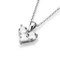Herzkette GIORGIO MARTELLO MILANO "Anhänger in Herzform, Silber 925" Halsketten Gr. 45 cm, Silber 925 (Sterlingsilber), weiß Damen Herzketten