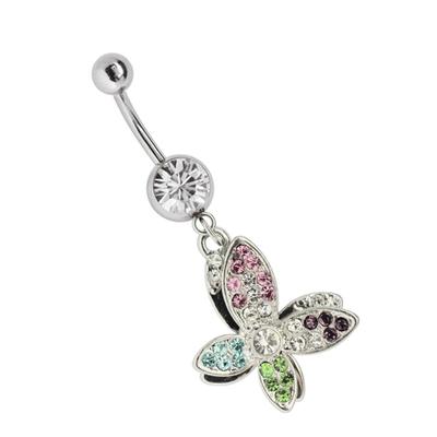Bauchnabelpiercing ADELIA´S "Piercing Bauchnabelpiercing", silber, Piercings, Damen, Chirurgiestahl, Mit 8 mm Zirkoniakugel