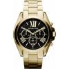Chronograph MICHAEL KORS "BRADSHAW", gold (goldfarben, schwarz), Armbanduhren, Damen, Quarzuhr, Armbanduhr, Damenuhr, Herrenuhr, Edelstahlarmband