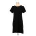 Madewell Casual Dress - Mini Crew Neck Short sleeves: Black Print Dresses - Women's Size Small