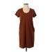 Banana Republic Casual Dress - Shift: Brown Solid Dresses - Women's Size X-Small