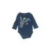 Disney x Jumping Beans Long Sleeve Onesie: Blue Bottoms - Size 12 Month