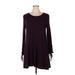 American Eagle Outfitters Casual Dress - Mini: Burgundy Print Dresses - Women's Size X-Large