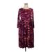 Terra & Sky Casual Dress - Maxi: Burgundy Tie-dye Dresses - New - Women's Size 0X