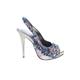 Michael Antonio Mule/Clog: Silver Floral Motif Shoes - Women's Size 7