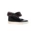 M. Gemi Ankle Boots: Slip-on Platform Boho Chic Black Print Shoes - Women's Size 40 - Round Toe