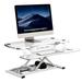 VERSADESK PowerPro Standing Desk Converter, PowerPro Electric Height Adjustable w/ Keyboard Tray Wood/Metal in White | Wayfair VDPP3624-WW