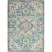 White Rectangle 4' x 6' Area Rug - Langley Street® Verda Oriental Light Blue/Beige Area Rug Polypropylene | Wayfair