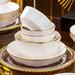 Everly Quinn Newham Ceramics Dinnerware Set - Service for 4 in White | Wayfair 3944B1AAE0414A3D839F4608FC57E4CD