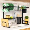 HomCom Over The Sink Dish Drying Rack Adjustable Sink Drying Rack For Kitchen Sink w/ Large Capacity | 21.2 H x 35 W x 12.5 D in | Wayfair
