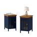 Red Barrel Studio® Rosendo Solid Wood Nightstand Wood in Blue | 20.08 H x 15.75 W x 12.2 D in | Wayfair C74F4429F6C34AF59395E81196759D6D