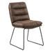 17 Stories Wyetta Tufted Back Side Chair in Brown Upholstered/Metal in Black/Brown | 35.2 H x 19.7 W x 22.4 D in | Wayfair