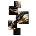 Orren Ellis Gold & Captivating Marble II - Abstract Marble Metal Wall Décor Metal in Black | 76 H x 37 W x 1 D in | Wayfair