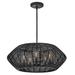 Bayou Breeze Baldomero 5 - Light Outdoor Chandelier Metal in Black | 10.75 H x 28 W x 28 D in | Wayfair 06C649D0DB6143D3AAE9995B6B6E1626