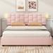 Latitude Run® Queen Size Platform bed w/ Height-adjustable Headboard & Under-bed Storage Space Wood & /Upholstered/Velvet | Wayfair