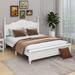 Charlton Home® Davel Wood Platform Bed Frame, Retro Style Platform Bed w/ Wooden Slat Support Metal in White | 43.3 H x 62.5 W x 85.2 D in | Wayfair