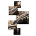 Orren Ellis Back & Gold Mesmerizing Marble - Abstract Marble Metal Wall Décor Metal in Black/Gray | 76 H x 37 W x 1 D in | Wayfair