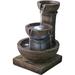 Rubbermaid Indoor Weather Resistant Tabletop Fountain w/ Light in Brown | 16.4 H x 11.8 W x 11.8 D in | Wayfair B329