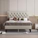 Red Barrel Studio® Terenzia Platform Bed Wood & /Upholstered/Linen in Gray/Brown | 39.8 H x 78.3 W x 81.1 D in | Wayfair