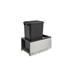 Rev-A-Shelf Legrabox Pull Out Waste/Trash Container w/ Soft Close Stainless Steel in Black | 16.62 H x 8.5 W x 14.62 D in | Wayfair